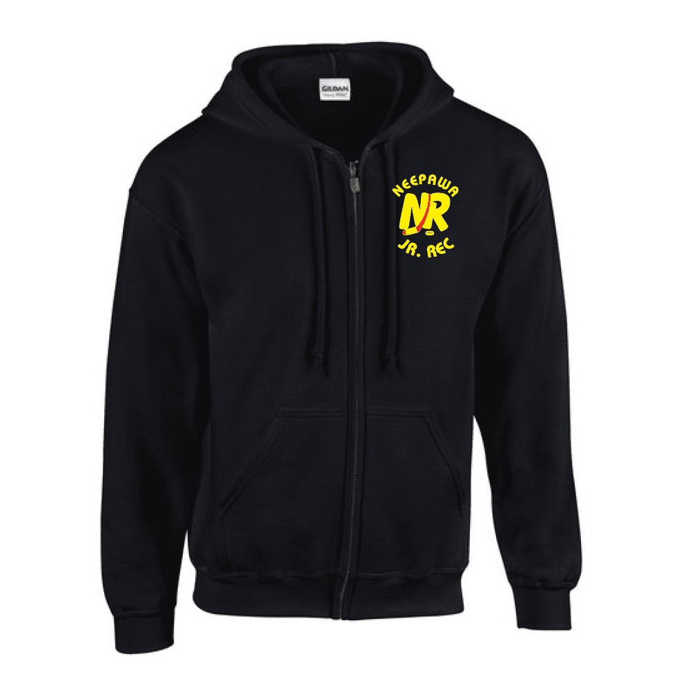 G186 Gildan Heavy Blend 8 oz., 50/50 Full-Zip Hooded Sweatshirt - Black