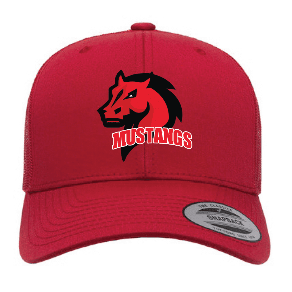 6606 Yupoong Adult Retro Trucker Cap - Red