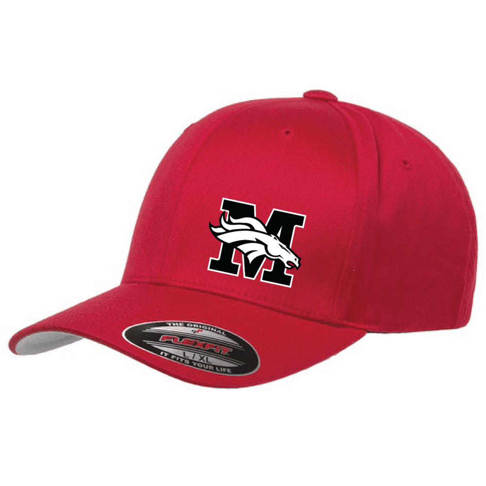 6277 Flexfit Wooly 6 Panel Cap - Red