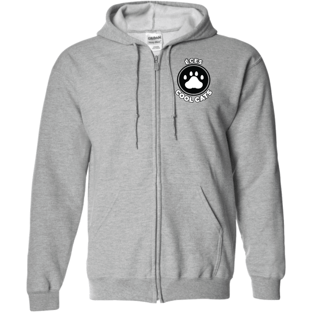 G186 Gildan Heavy Blend Full-Zip Hooded Sweatshirt - Sport Grey