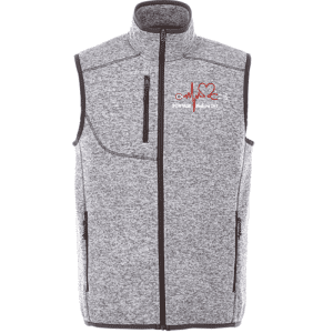 12502 Trimark Men's Fontaine Knit Vest - Light Heather Grey