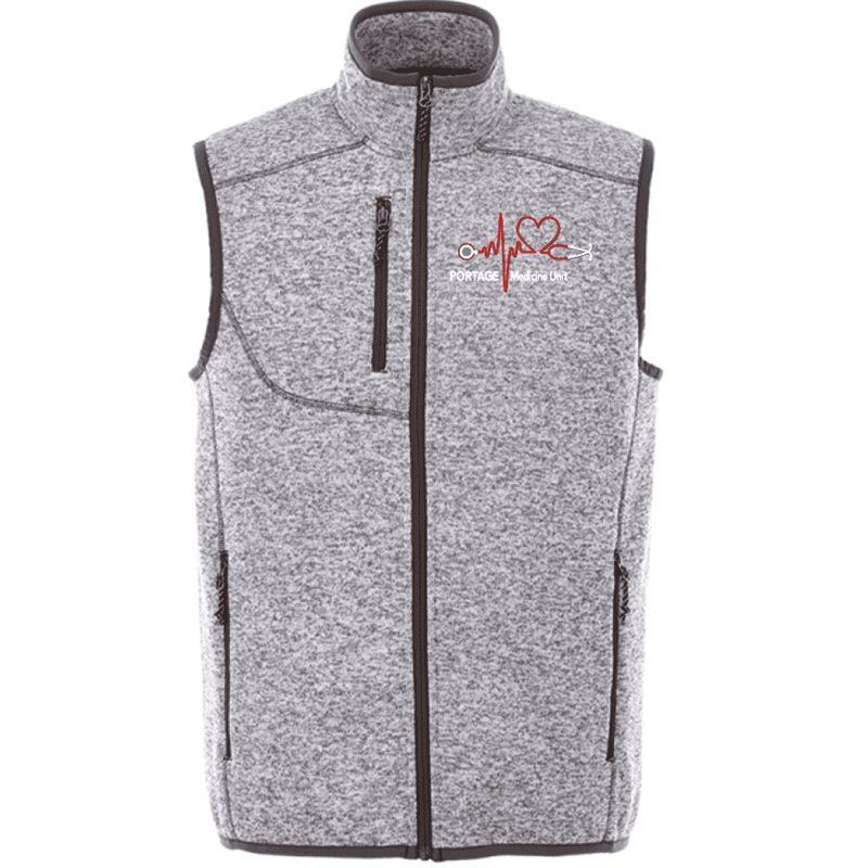 12502 Trimark Men's Fontaine Knit Vest - Light Heather Grey