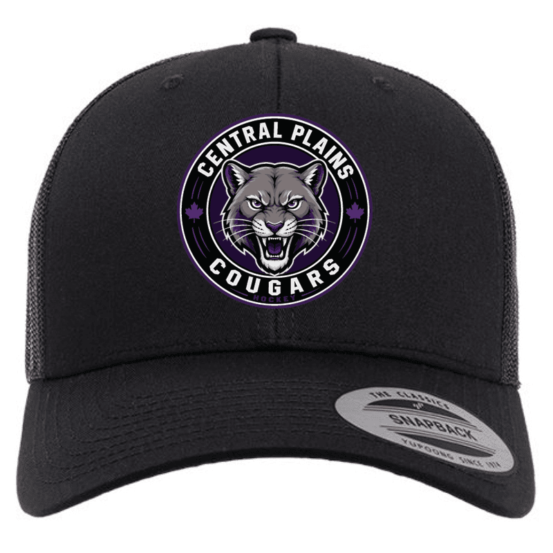 6606 Yupoong Adult Retro Trucker Cap - Black