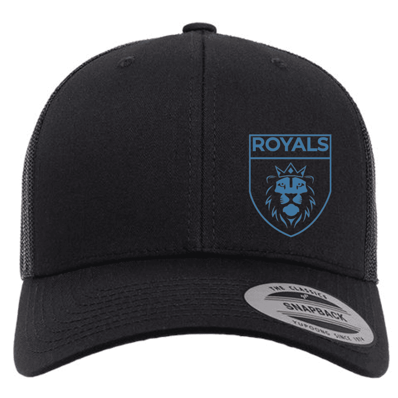 6606 Yupoong Adult Retro Trucker Cap - Black