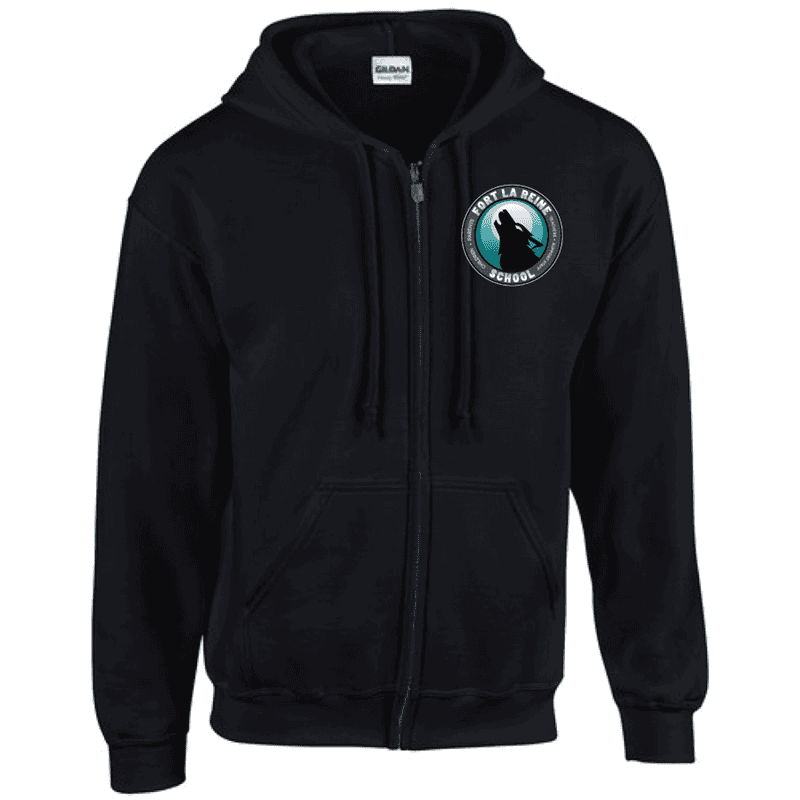 G186 Gildan Heavy Blend Full-Zip Hooded Sweatshirt - Black