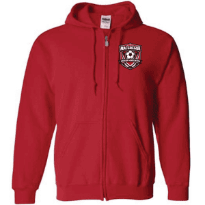 G186 Gildan Heavy Blend Full-Zip Hooded Sweatshirt - Red