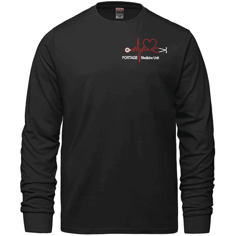 S05615 CSW 24/7 Breeze Ring Spun Combed Cotton Crewneck Long Sleeve Shirt - Black