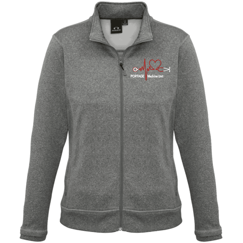 SW520L Fashion Biz Collection Ladies' Hype Full Zip Jacket - Grey Marle