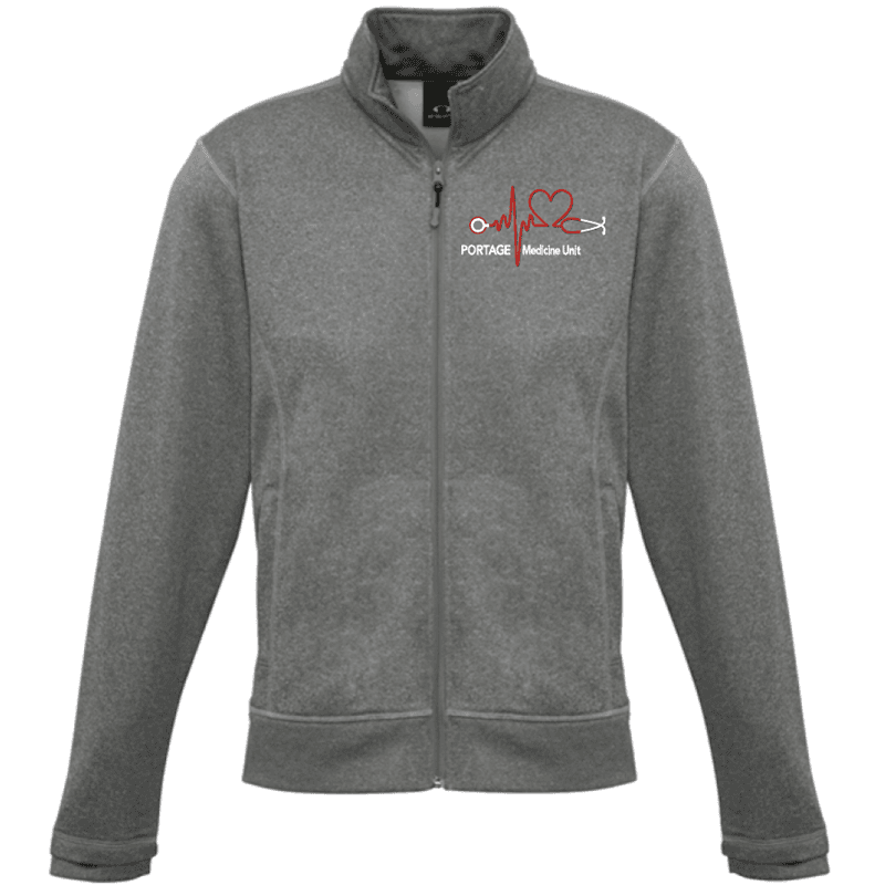 SW520M Fashion Biz Collection Mens' Hype Full Zip Jacket - Grey Marle