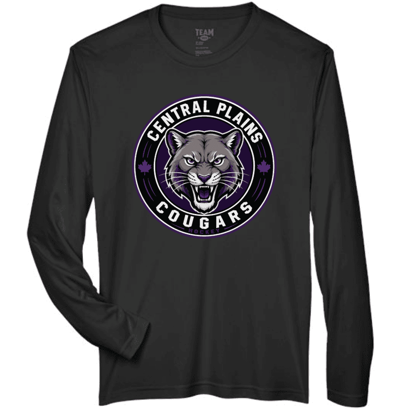 TT11LS Team 365 Performance Long Sleeve Shirt - Black
